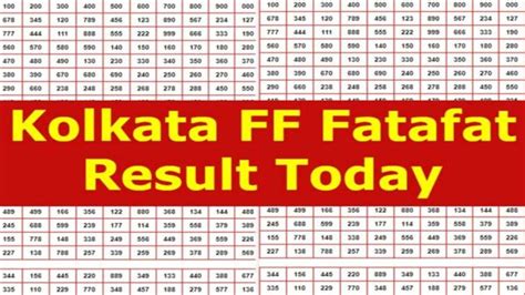 kolkata ff results|kolkata ff tips tomorrow.